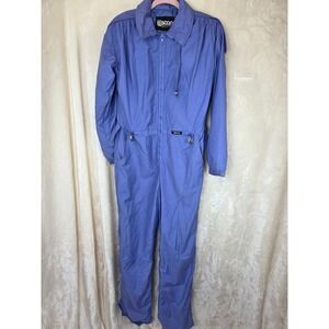Vintage Lescan Aspen Colorado Ski Suit Blue Jumpsuit Mens 12 Made in USA Retro
